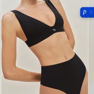 Reformation Azul Bikini Top Black - Size XL